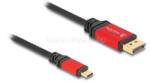 Delock USB Type-C - DisplayPort kábel (DP Alt Mode) 8K 30 Hz-hez HDR funkcióval 3 m piros (DL80094) (DL80094)