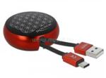 Delock USB 2.0 behúzható kábel A-típusú USB-C fekete / piros (DL85819) (DL85819)