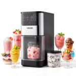 VEVOR Fagylaltgép 7 az 1-ben fagylaltkészítő gelato, sorbet, milkshake és frozen yogurt készítéséhez, 800W