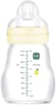 MAM Feel Good Üveg Cumisüveg 170 ml, 1-es méretű SkinSoft szilikon cumival, 0 hónapos kortól, semleges