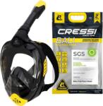 CRESSI Bali teljes arcú snorkel maszk felnőtteknek, L-XL méret, CO2-biztos búvármaszk kamera tartóval, szilikon