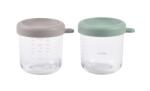 BÉABA Üvegtároló edény 2x 250 ml Green Grey