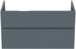 Ideal Standard Dulap baza Ideal Standard Finesse cu doua sertare, 100cm, pentru lavoar stanga, albastru texturat mat (E3445UQ)