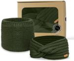 Bontis Set cadou: Bentiță încrucișată și guler călduros - Măslin (gift-set-XII-olive-green)