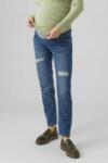 Mamalicious Kismama Farmer Mom Jeans Koptatott Kék 32/32 6FA