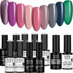 NTN Premium 9x Hibrid lakk Ntn 5g Uptown Girl Collection Alap Top Set (Zestaw lakierów hybrydowych 5g z bazą i topem)