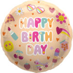 Folat Szülinapi lufi 18" 45cm Happy Birthday (LUFI183136)
