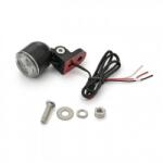  Stop spate LED „D-Tail | aluminiu negru | Ø30 mm | sticlă albă | prindere jos | omologat E (284372)