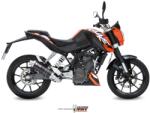  Sistem complet de evacuare MIVV GP pentru KTM 125 Duke / 200 Duke, oțel inoxidabil negru (KT.009.LXB)
