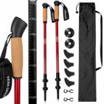 VERK GROUP Gyalogló Botok Nordic Walking Trekking Állítható Összecsukható Kényelmes (14706_CZE)