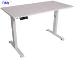  Elektromosan állítható magasságú íróasztal, PREMIUM, 4 memóriás, USB, FEHÉR íróasztal Fehér színű, 137x80cm méretű asztallappal