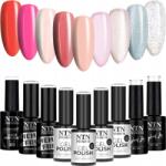 NTN Premium 9x Hibrid lakk Ntn 5g Ambrosia Collection 9in1 szemcsés szett (Lakier hybrydowy do paznokci 5g róż beż)