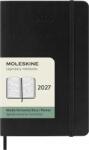Moleskine heti horizontális naptár P, puha, 12M, fekete 2027 (8056999279684)