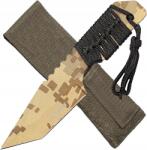Kandar Éles Desert Camo Taktikai kés Finn Katonai Robusztus Építés Erős Acél (313)