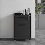 Adore Corp Mobil Adore Gaming cu 2 sertare si incuietoare, Negru, 40x56x40 cm (GKS-920-EE-1) Comoda