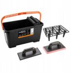 NEO TOOLS Mázoló készlet: 24l-es rácsos és görgős tartály, gumis simító, szivacsos simító (50-254)