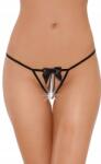 SoftLine Fekete tanga gyöngyökkel és masnival Softand Univerzális méret S/m/l (SOF_5591235610)