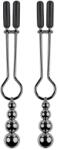 SELOPA Beaded Nipple Clamps Black Chrome