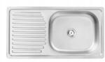 Kuchinox Trafis 1 kamrás mosogató 75x40 cm Inox szifonnal (SKN 011T)