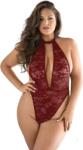 Allure Lace and Mesh halter Teddy XL/XXL