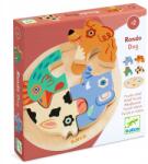DJECO Fából készült kerek puzzle Rondo Dog (DJ01105-OD)