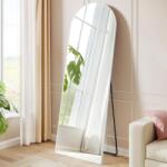 SONGMICS Oglindă de perete/verticală, 160x50 cm, oglindă înaltă, cu cadru din aliaj de aluminiu și sticlă securizată, pentru dormitor, sufragerie, dressing, alb mat LFM031WC01 - ULFM031WC01 (ULFM031WC01)