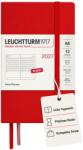 Leuchtturm1917 Calendar zilnic 2027 de buzunar (A6) - engleză, cireș, 90 x 150 mm, ianuarie-decembrie (12 luni), 1 pagină pe zi, grilă orară 7: 00-22: 00, copertă cartonată, hârtie de 80 g/m2 - 400332 (400332)