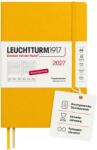 Leuchtturm1917 Calendar zilnic 2027 Medium (A5) - Germană, Floarea soarelui, 145 x 210 mm, ianuarie-decembrie (12 luni), 1 pagină pe zi, grilă orară 7: 00 a. m. - 22: 00 p. m. , copertă cartonată, hârtie de 80 g/m2 