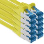 1aTTack. de Patchkabel - 10X 3 Metri Ethernet, Rețea, Cablu LAN CAT6a (pentru rețele Gigabit, routere, switch-uri, modemuri cu intrare RJ45 - galben) - 4251073690896