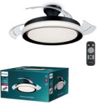 Philips Ventilator de tavan Philips Atlas cu palete retractabile și iluminare LED, 3 palete, anvergură 106 cm, 3 niveluri de iluminare, lumină albă reglabilă, ultra-silențios, model 2024, negru - 872016927910