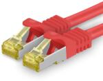1aTTack. de Cablu de rețea Cat. 7 20m Roșu 1 bucată Cablu Ethernet Cat7 Cablu LAN Cablu brut 10 Gb/s SFTP PIMF LSZH Set cabluri de patch cu conector RJ 45 Cat. 6a - 4251073615059