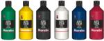Marabu Acryl Color Big Pack Culori de bază, 6 x 500 ml, vopsea acrilică cremoasă pe bază de apă, cu uscare rapidă, rezistentă la lumină, impermeabilă, pentru aplicare cu pensula și buretele pe pânză, hârtie,