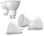 Philips White Ambiance GU10 Spot LED, pachet de 5 (400lm), becuri LED reglabile pentru sistemul de iluminat Hue cu lumină alb cald/alb rece, control inteligent al luminii prin voce și aplicație - 872110309083