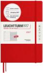 Leuchtturm1917 calendar săptămânal 2027 Compoziție (B5) cu caiet, cu linii - planificator de întâlniri engleză, cireș, cartonat, 178 x 254 mm, ianuarie-decembrie 2027, prezentare săptămânală în stânga + pagina de no