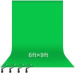 EMART 1, 8 x 2, 8 m Ecran verde Ecran verde pliabil Fundal poliester - HB-1828M-G (HB-1828M-G)