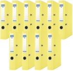 DONAU Dosare subțire Donau Premium Pachet de 10/DIN A4/5 cm/10 bucă/Galben/Copertă din plastic PP/Cutie Folder cu fantă pentru hârtie Dosar de birou Dosar Dosar cu inele/punct verde - 3955001PL-11 (3955001P
