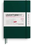 Leuchtturm1917 372788 Compoziție planificator lunar și caiet (B5) 2026, 16 luni, copertă moale, verde pădure, engleză (372788)