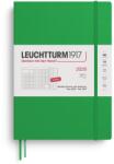 Leuchtturm1917 372787 Compoziție planificator lunar și caiet (B5) 2026, 16 luni, copertă moale, frunză de primăvară, engleză (372787)