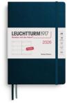 Leuchtturm1917 372712 Calendar săptămânal mediu (A5) 2026, Marea adâncă, engleză (372712)