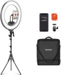 NEEWER Set lumini inel NEEWER 18" cu iluminare de margine, 45W 3300Lux 2900K-7000K 12 scene lumini inel cu APP 2.4G PC control Mac, telecomanda, geanta trepied pentru machiaj, TikTok, Ins, stream live, RL45B