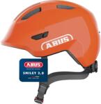 ABUS Cască pentru copii ABUS Smiley 3.0 - cască de bicicletă cu o potrivire adâncă, design prietenos pentru copii și spațiu pentru o împletitură - pentru fete și băieți - portocaliu strălucitor, mărime M -