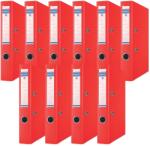 DONAU Premium Slim Folder Pachet de 10/DIN A4/5 cm/10 Bucuri/Albastru Marin/Copertă din plastic PP/Cutie Folder pentru Hârtie Dosare Birou Dosare Dosare Inele/Punt Verde, Roșu - 3955001PL-04 (3955001PL-04)