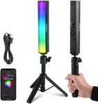 Neewer RGB Lichtstab cu stativ de masă, controlat prin aplicație, lumina de mână magnetică pentru fotografie și video, 2500K-8500K, dimabil, CRI95+ 17 scene, tub LED cu culori complete pentru Vlog, acumulato