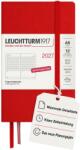 Leuchtturm1917 Calendar zilnic 2027 de buzunar (A6) - germană, cireș, 90 x 150 mm, ianuarie-decembrie (12 luni), 1 pagină pe zi, grilă orară 7: 00-22: 00, copertă cartonată, hârtie de 80 g/m2 - 400165 (400165)