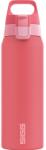 SIGG - Sticlă izolată pentru băuturi - Termos Shield Therm One Multicolor Ruby - băuturi carbogazoase - etanșă - sigură pentru mașina de spălat vase - fără BPA - 90% oțel inoxidabil reciclat - roz - 0.75L 