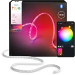 Philips Flux 10m LED-Lightstrip, 1200 lm band de lumină, iluminare interioară flexibilă, amestec de culori Chromasync, RGBWWIC, bandă LED tăiată, extensibilă, reutilizabilă, control prin aplicație și vocal. -