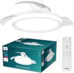 Philips Ventilator de tavan Philips Bliss cu lumină LED și palete retractabile, 3 palete, anvergură 106 cm, 4.500 lumeni, reglabil. Lumină (3.000 K până la 6.500 K), reglabil până la 5%, include telecomandă, 