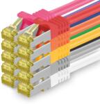 1aTTack. de Cablu de retea Cat. 7 7, 5m 10 culori 10 bucati Cablu Ethernet Cat7 Cablu de retea LAN cablu brut 10 Gb s SFTP PIMF LSZH set cablu patch cu mufa Rj 45 Cat. 6a - 4251073617329