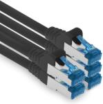 1aTTack. de Patchkabel - 5X 7, 5m Ethernet, Netzwerk, Lan Kabel CAT6a (pentru rețele Gigabit, routere, switch-uri, modemuri cu intrare RJ45 - negru) - 4251073692692