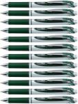 Pentel Pixuri cu gel Pentel EnerGel XM BL77 cu mecanism de împingere, verde pădure (pachet de 12) - BL77-D3X-VE (BL77-D3X-VE)
